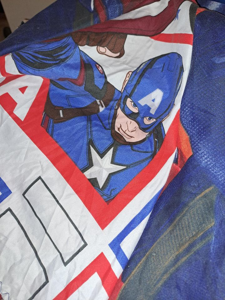 Girls twirling marvel action heros upcycled dress