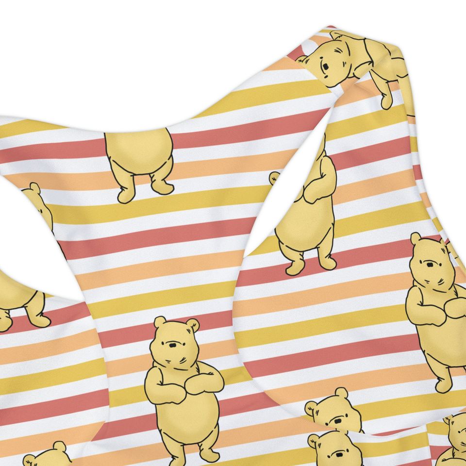 Striped Pooh Girls Two Piece Swimsuit (AOP)