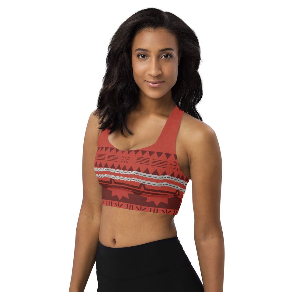 RUSH ORDER: Moana Inspired Recycled Longline Sports Bra