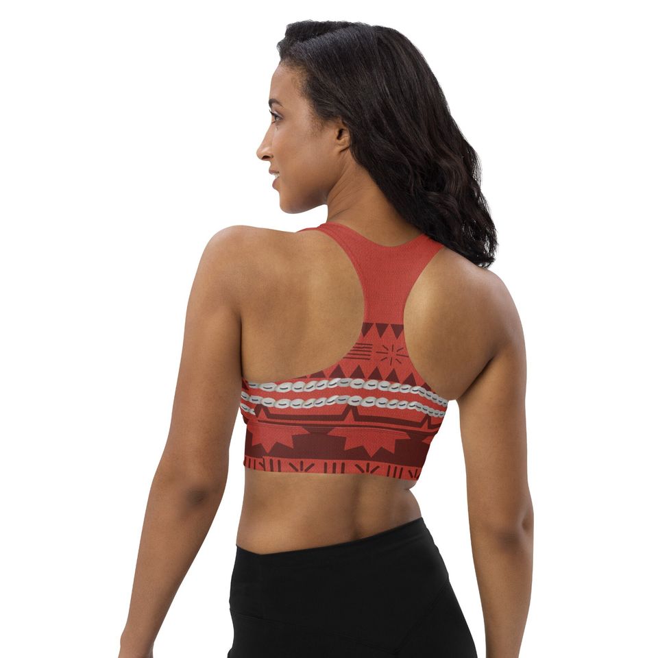 RUSH ORDER: Moana Inspired Recycled Longline Sports Bra