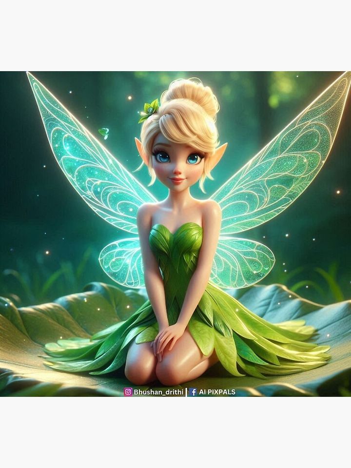 Watercolor Tinker Bell Socks