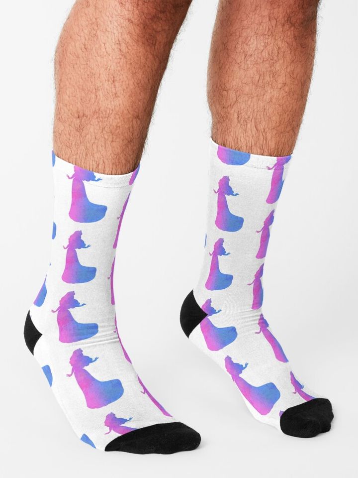 Princess Inspired Silhouette Socks