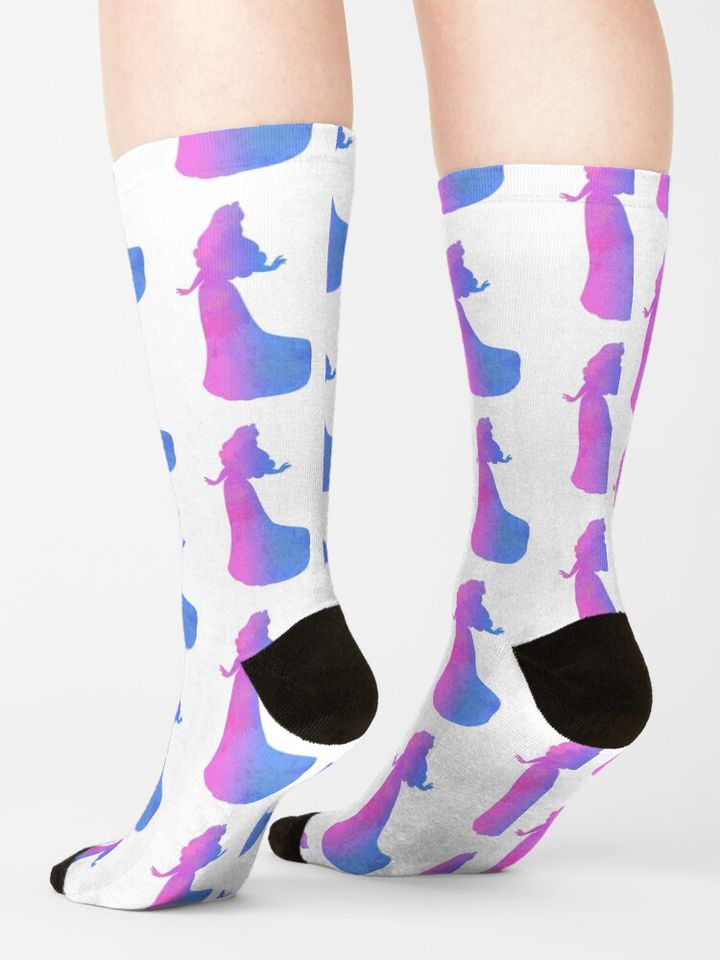 Princess Inspired Silhouette Socks
