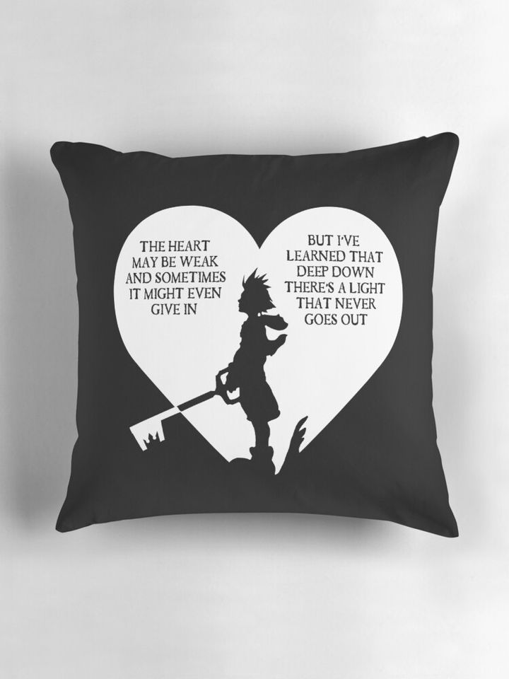 Kingdom hearts sora quote Pillow