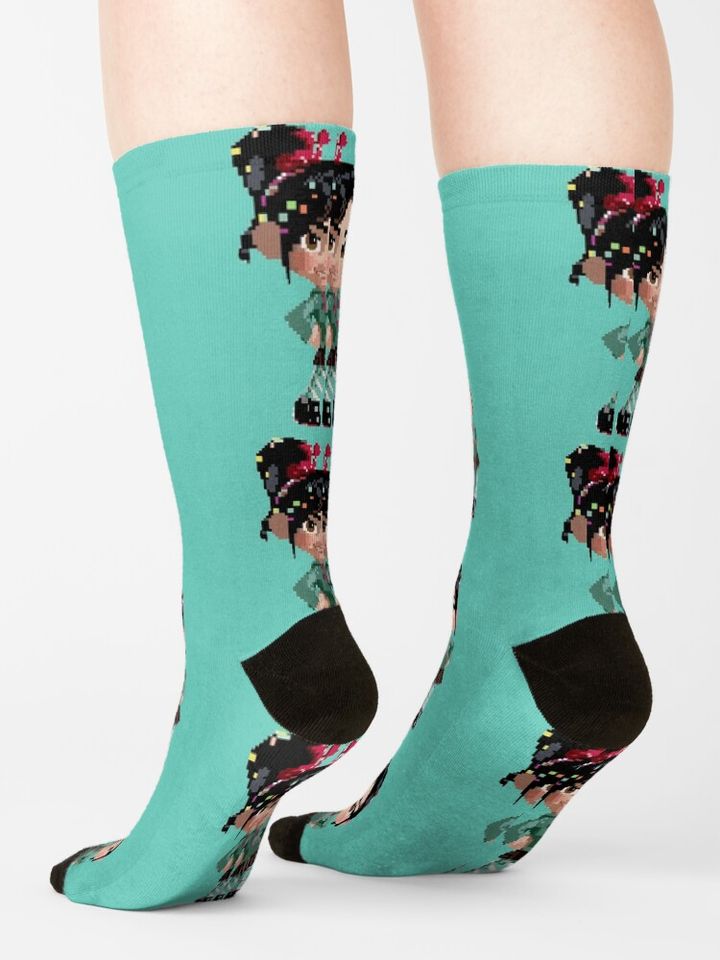 Vanellope Pixel Socks