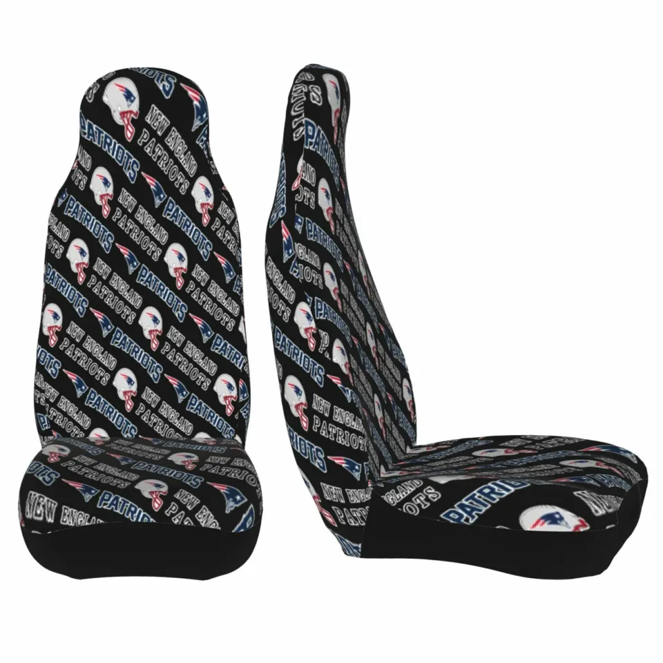 2pcs Car Seat Covers Universal New England Patriots Car Front Rear Protectors