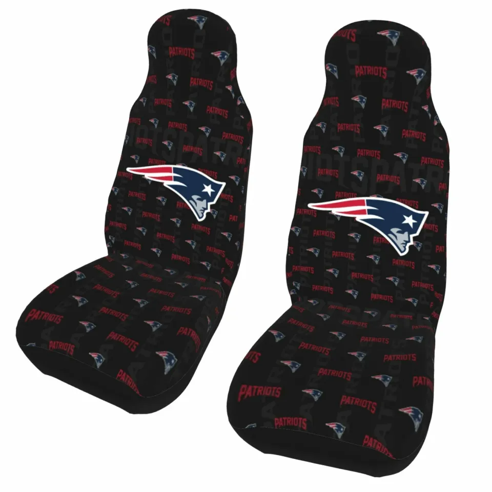 2pcs Car Seat Covers Universal New England Patriots Car Front Rear Protectors