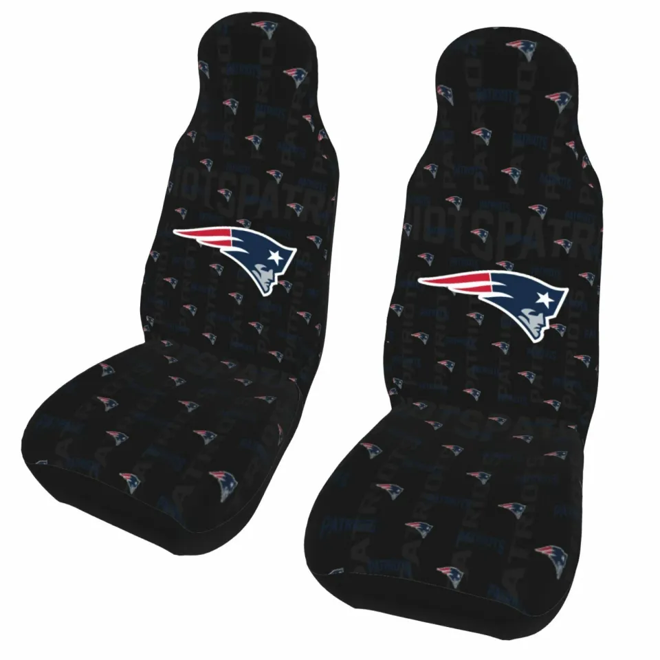 2pcs Car Seat Covers Universal New England Patriots Car Front Rear Protectors