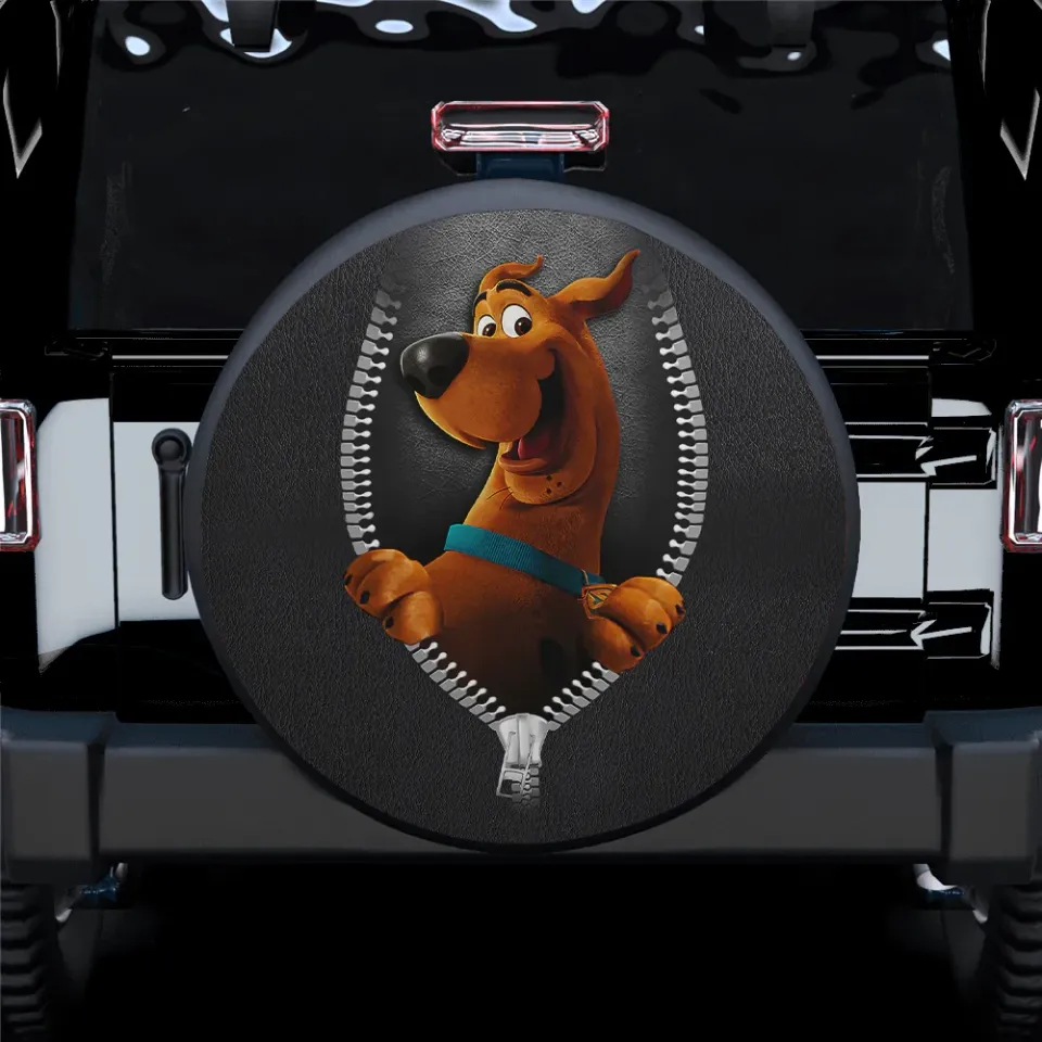 Scooby Doo Zipper Pattern Car Spare Tire Cover