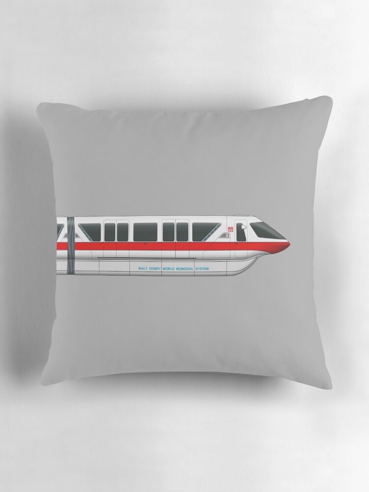 Monorail Red Pillow