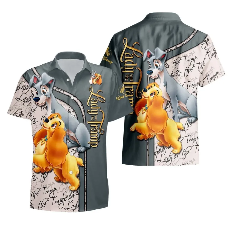 Lady And The Tramp Dogs Hawaiian Shirt