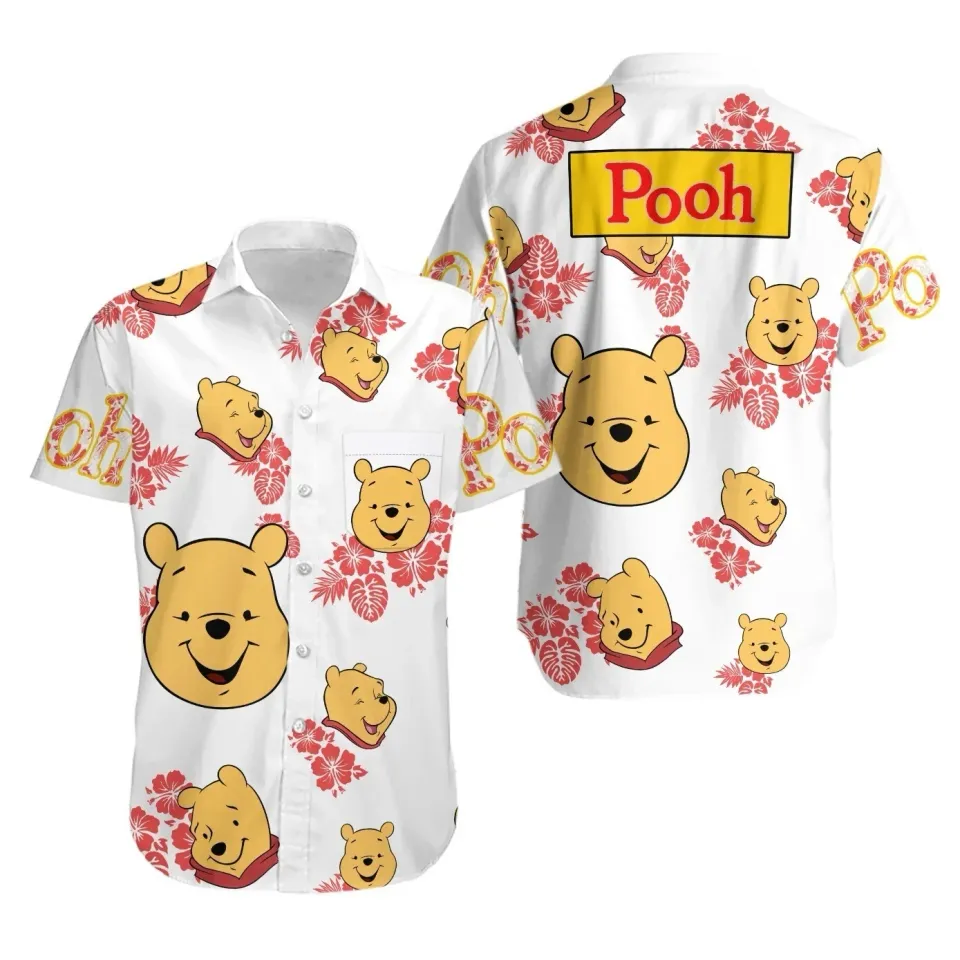 Winnie The Pooh Hawaiian Shirt Button Down Unisex Adults Outfit