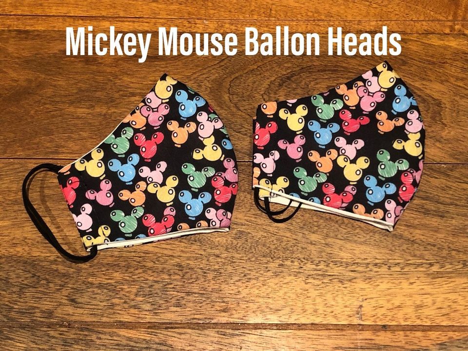 Mickey Mouse Ballon Head Face Masks  - reusable