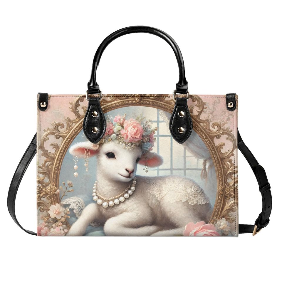 Lamb Women's leather handbag | Women's Day Gift | Gift For Mom