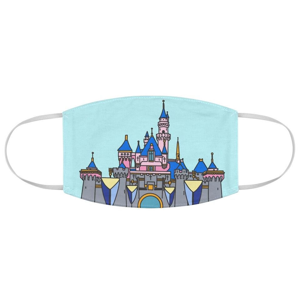 Sleeping Beauty Disneyland Castle Fabric Face Mask