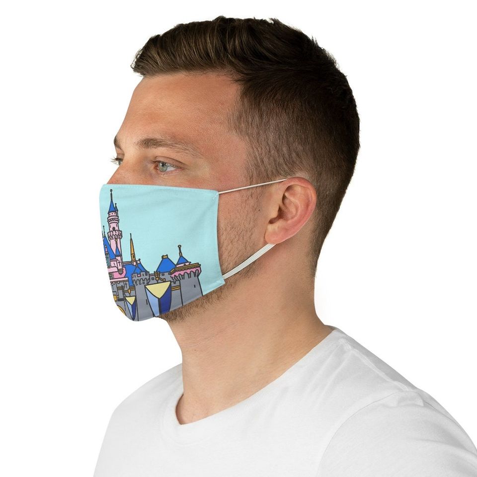 Sleeping Beauty Disneyland Castle Fabric Face Mask