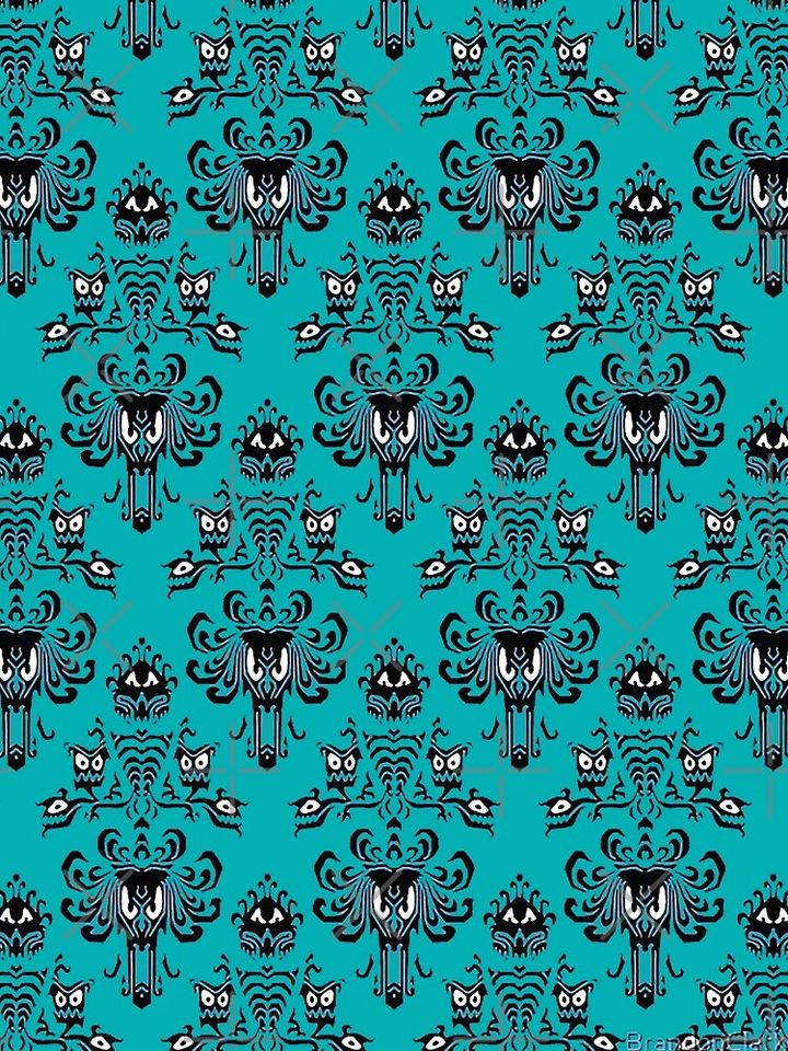 Teal Haunted Mansion Mini Skirt