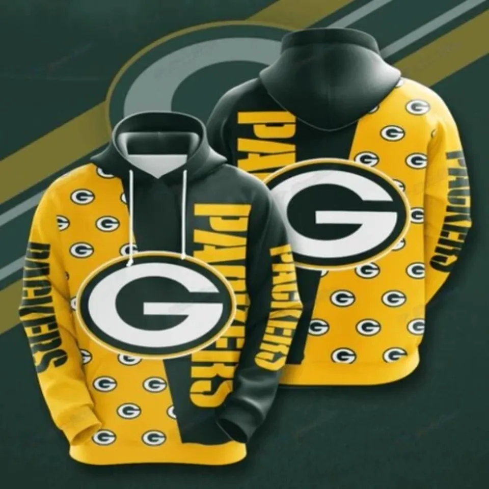 PACKERS CHAMPS Logo Football Unisex 3D Hoodie Long Sleeve