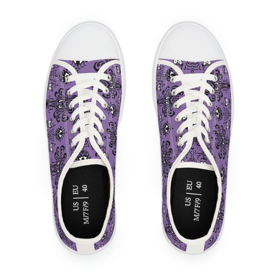 Disney Haunted Mansion Inspired Women's Low Top Sneakers