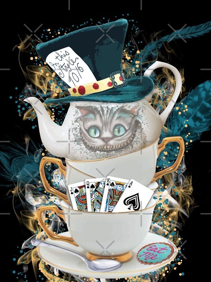 Alice in Wonderland Mad hatter Cheshire Cat iPhone Case