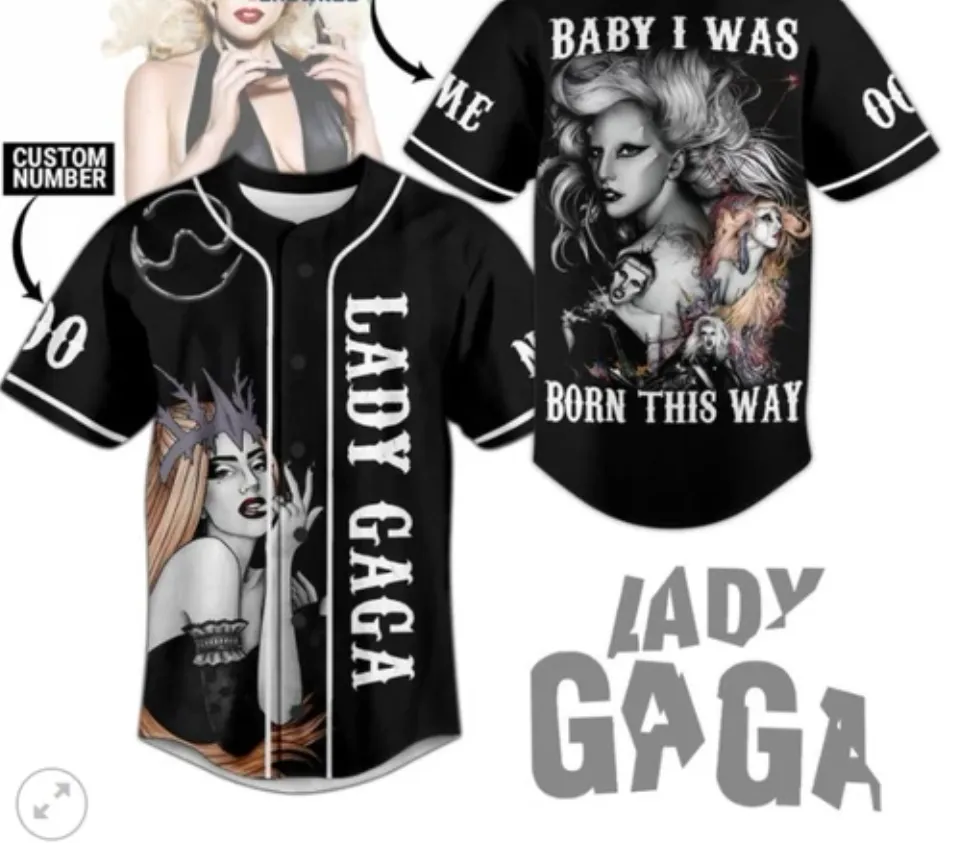 Ld ga Baby I was Born This Way baseball jersey