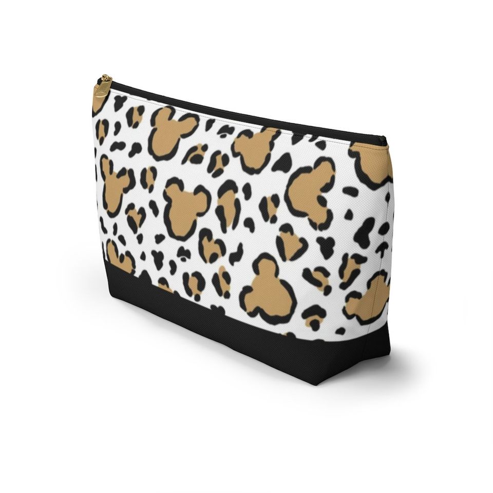 Disney Mickey Leopard Print Cotton Cosmetic Bag