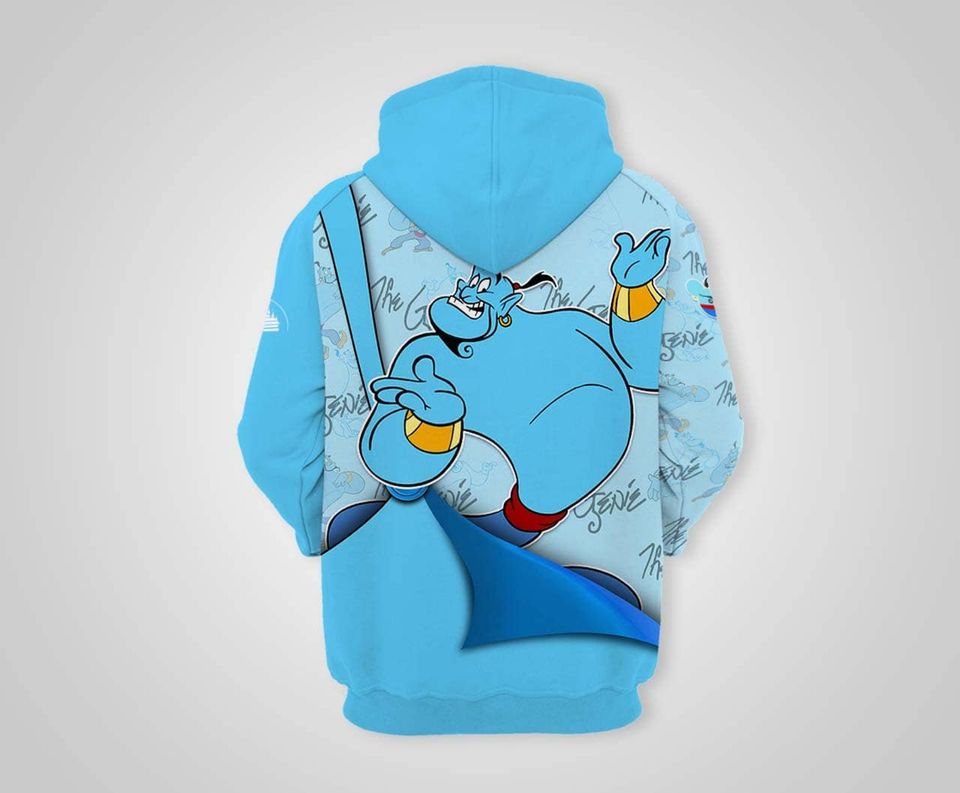 Blue Aladdin Genie | Disney 3D Hoodie
