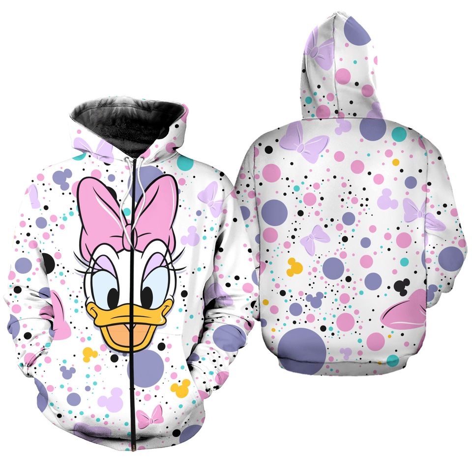 Daisy Duck Polkadot Pattern | Disney 3D Hoodie
