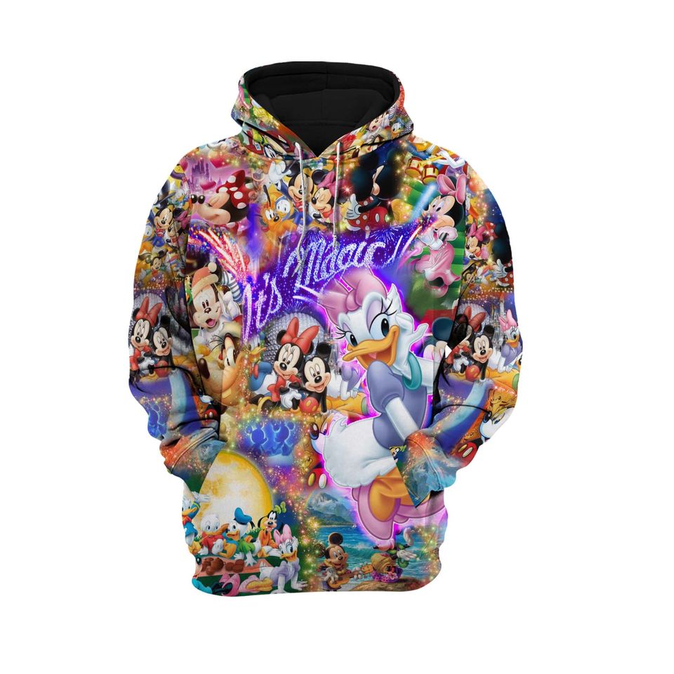 Daisy Duck Magical Glitter Castle | Disney 3D Hoodie