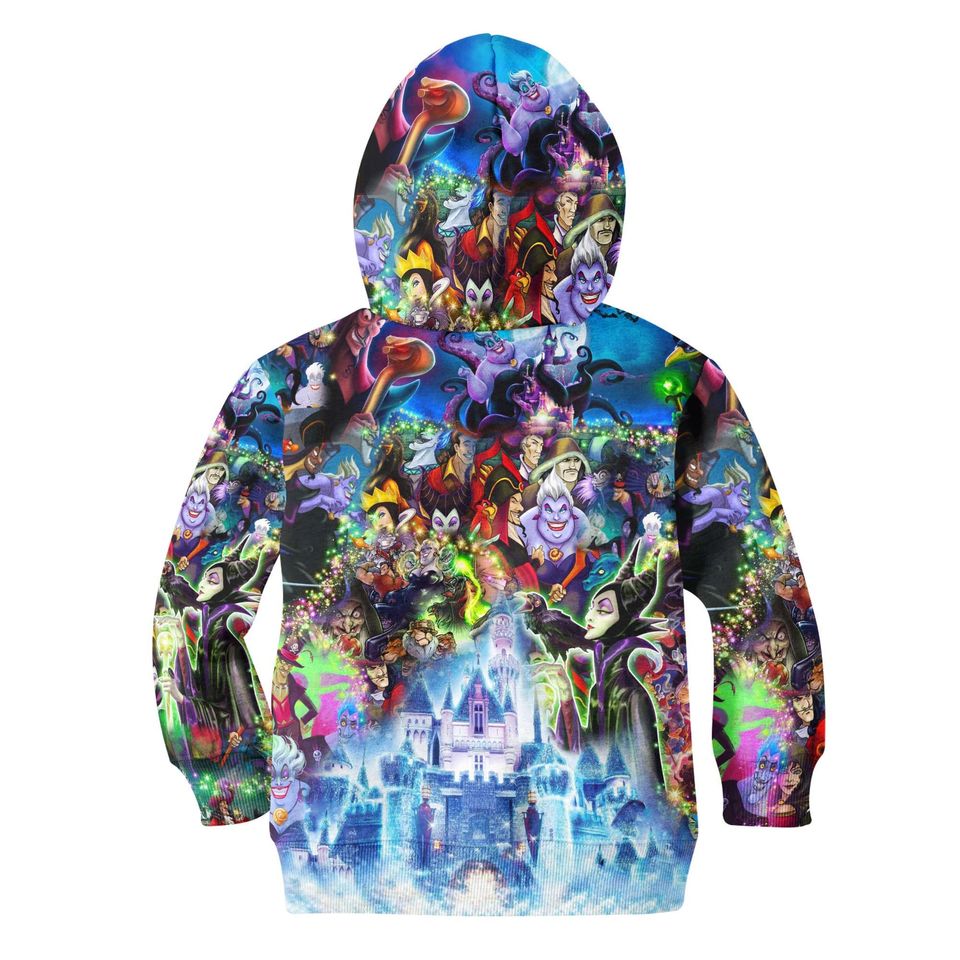 Evil Ursula Magical Glitter Castle | Disney 3D Hoodie