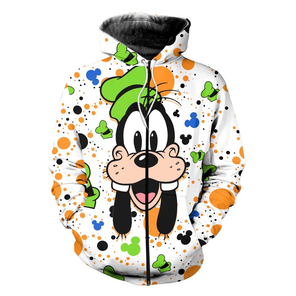 Goofy Dog Polkadot Pattern | Disney 3D Hoodie