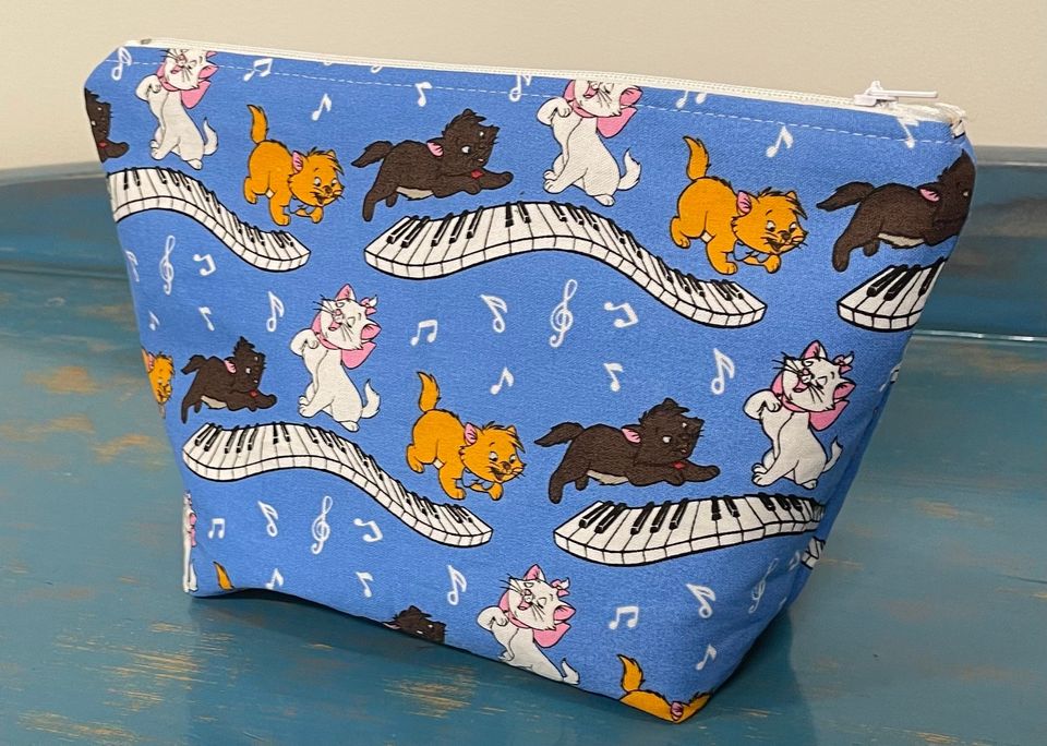 Aristocats cosmetic purse, Disney inspired bag