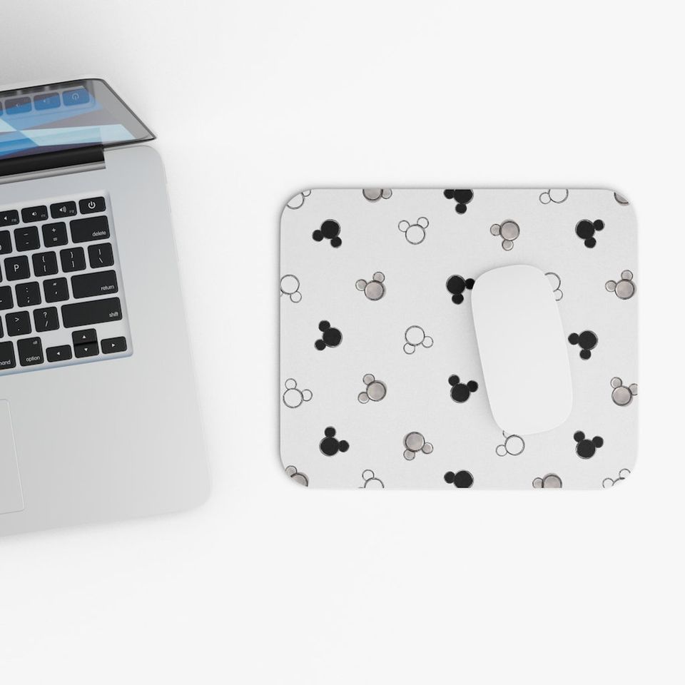 Disney Monochrome Mouse Pad, Mickey Mouse Pad, Minnie Mouse Pad