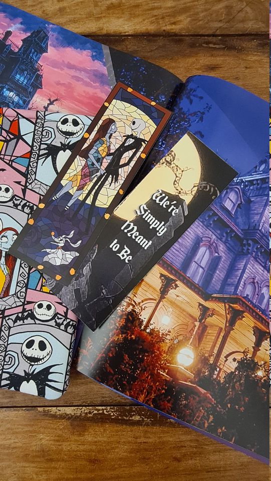 Nightmare Before Christmas Bookmark, Disney, Jack Skellington with Sally and Zero