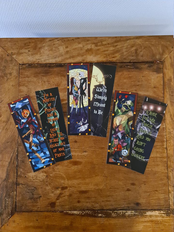Nightmare Before Christmas Bookmark, Disney, Jack Skellington with Sally and Zero