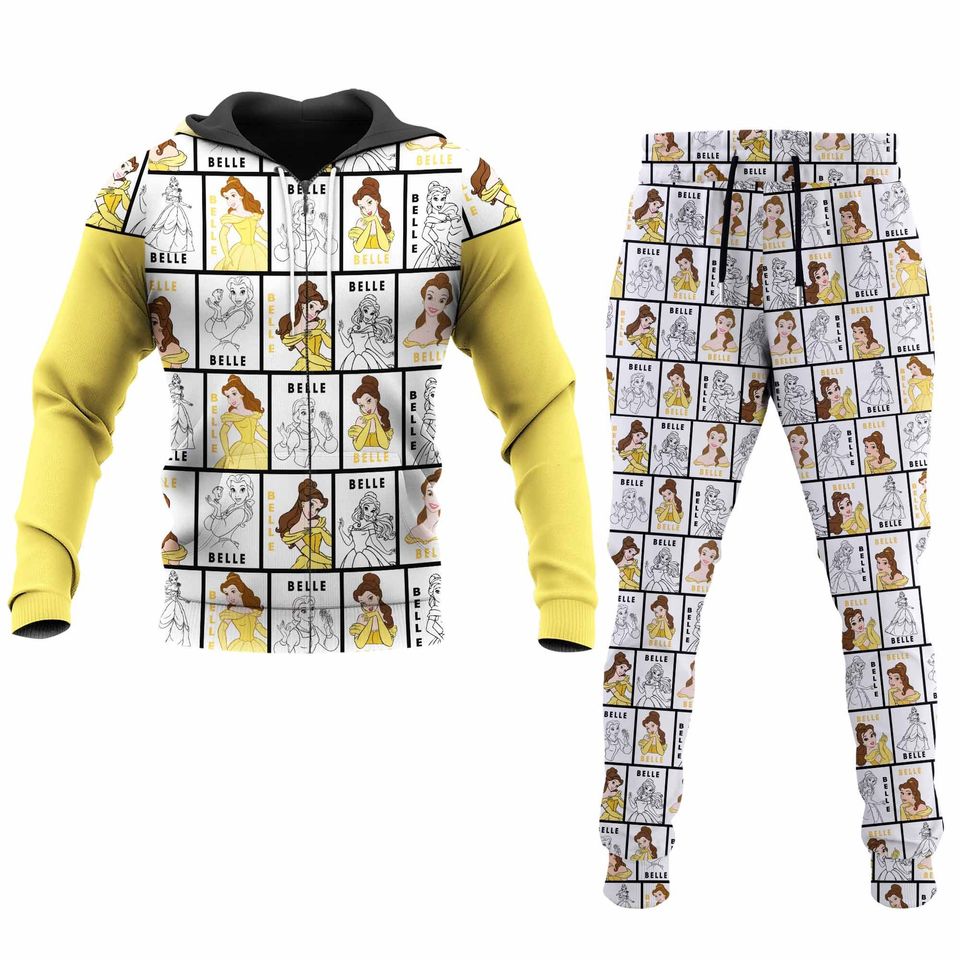 Belle Disney Princesses Disney 3D Printed Hoodie