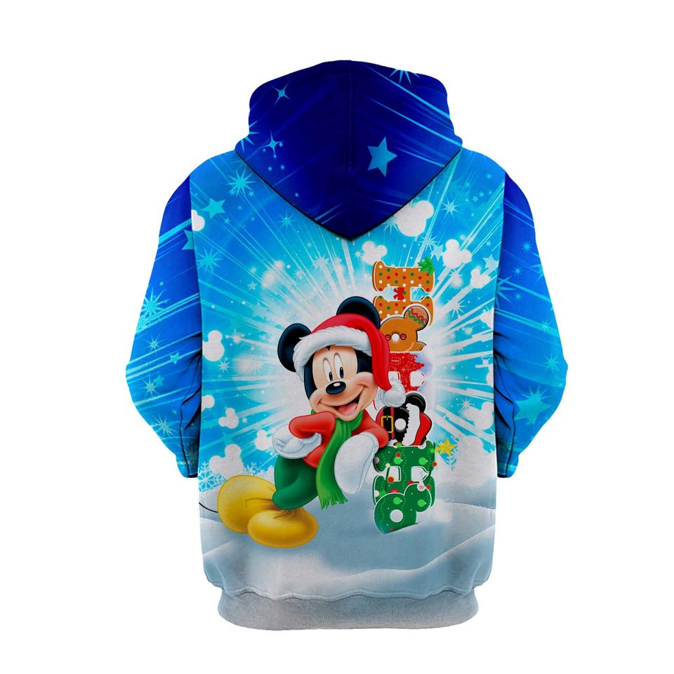 Mickey Mouse Blue Christmas Disney Hoodie