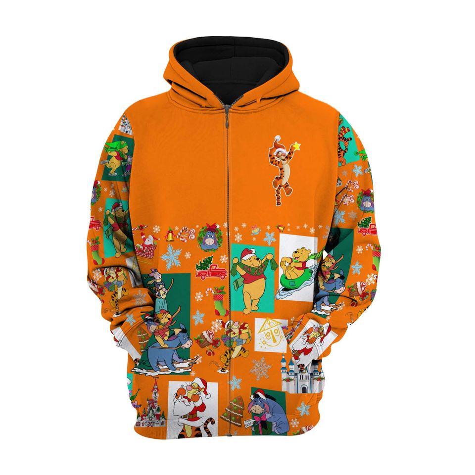 Tigger Orange Christmas Disney 3D Hoodie