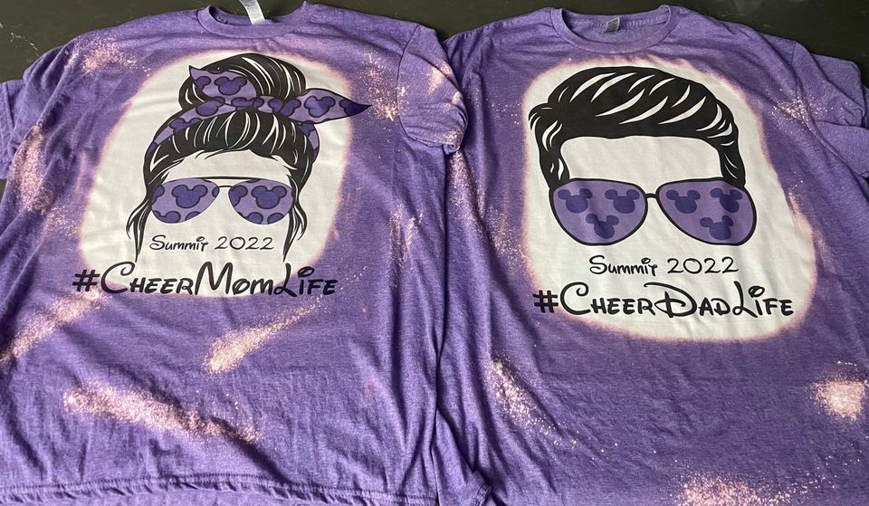 Cheer Mom Disney Summit 2022 Mickey Mouse Ears Bleached Sublimated 3D Shirt