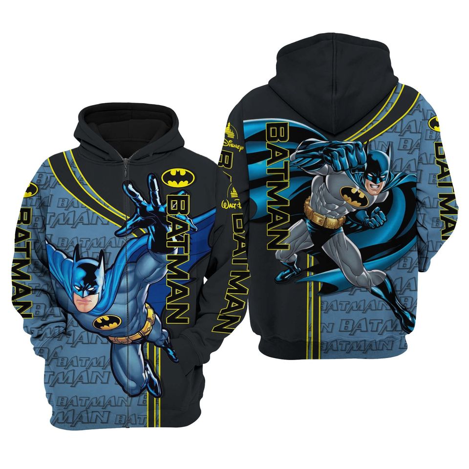 Batman Black Navy Blue Disney 3D Hoodie