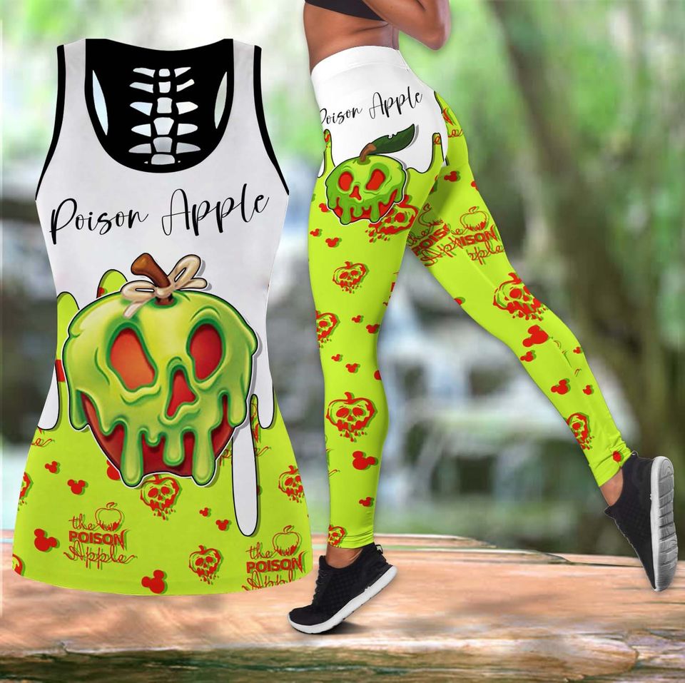 Snow White Poison Apple Disney Hollow Tanktop Legging Outfit Set