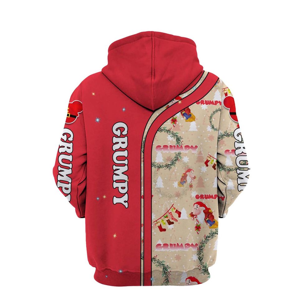 Grumpy Red Christmas Disney 3D Hoodie