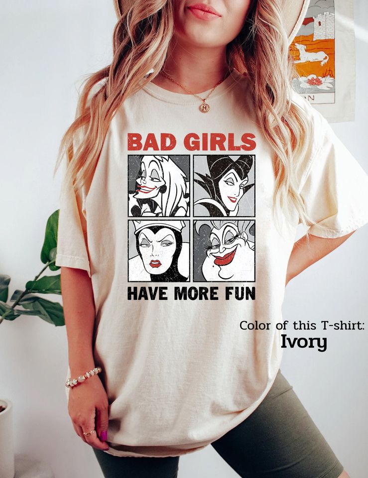 Retro Villains Bad Girls Have More Fun Disney Shirt, Evil Queen Villain Shirt