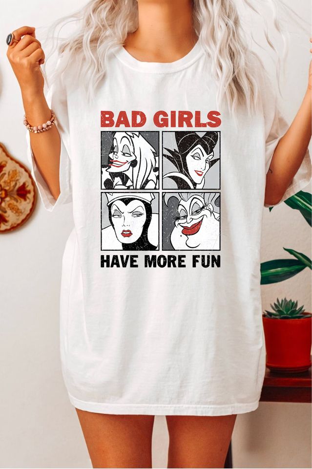 Retro Villains Bad Girls Have More Fun Disney Shirt, Evil Queen Villain Shirt