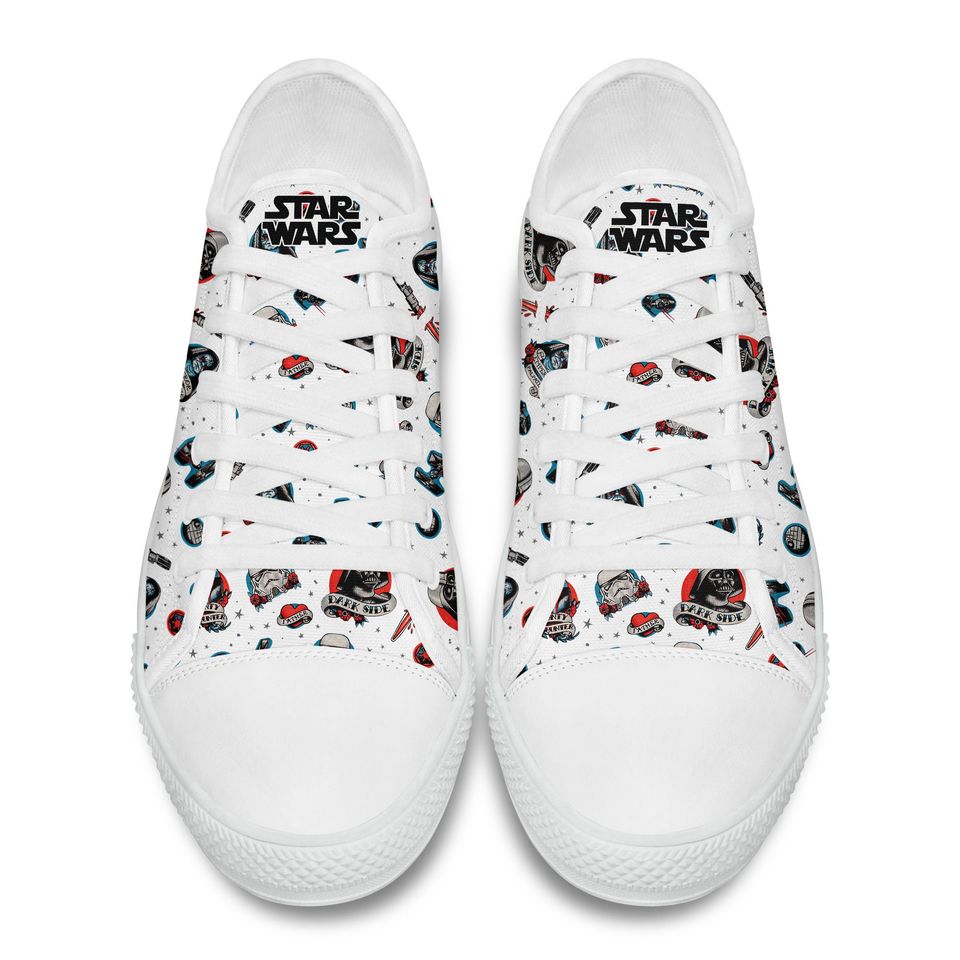 Star Wars Dark Side Patterns Full Print Disney Cartoon Low Top Sneakers