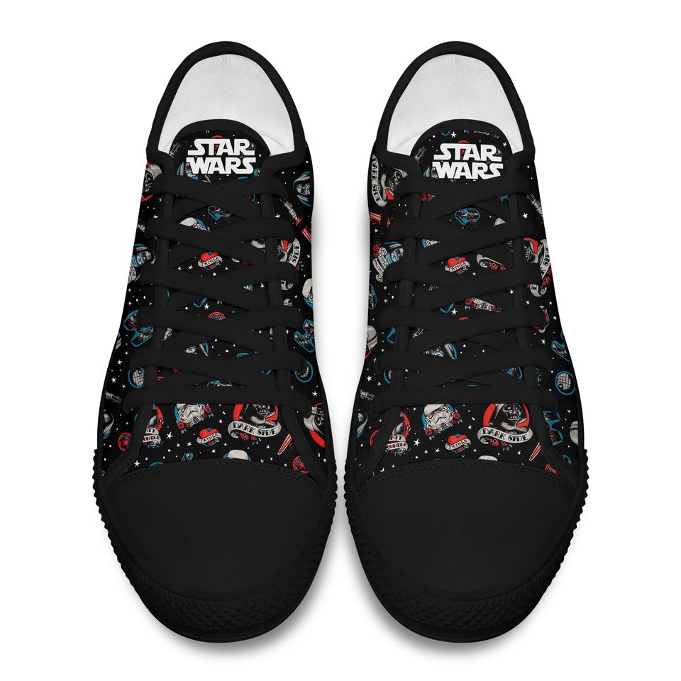 Star Wars Dark Side Patterns Full Print Disney Cartoon Low Top Sneakers