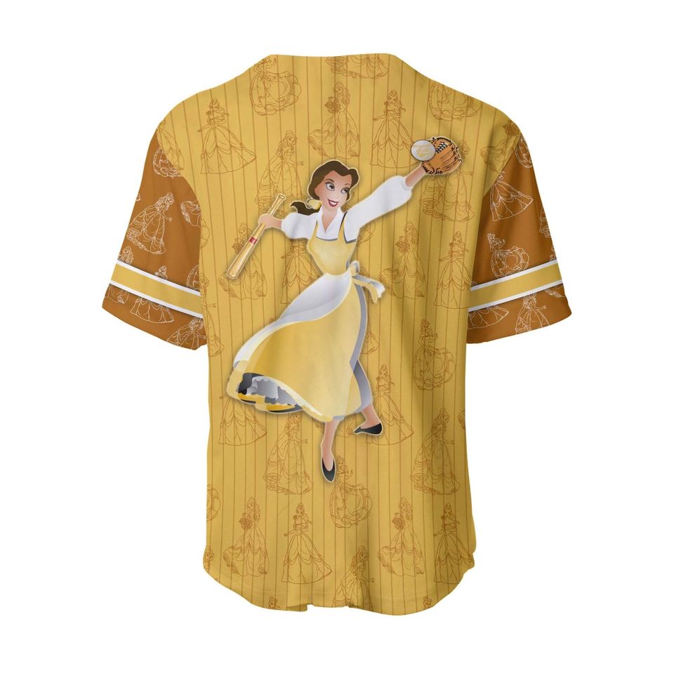 Belle Princess Beauty Yellow Patterns | Custom Disney Jersey