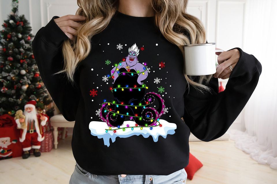 Disney Villains Ursula Chirtsmas Light Shirt