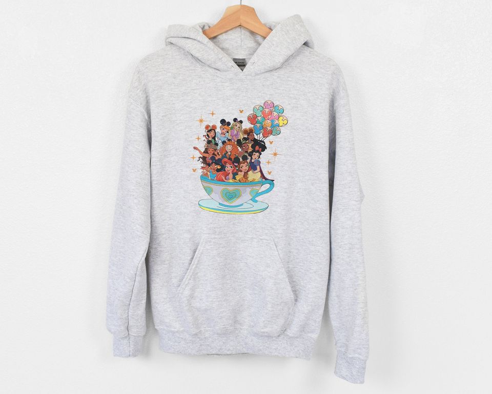 Disney princess Teacup Sweatshirt, Disney Princess Characters