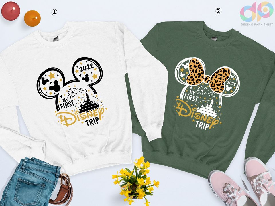 My First Disney 2023 Trip Sweatshirt, Disneyland Couple Sweatshirt